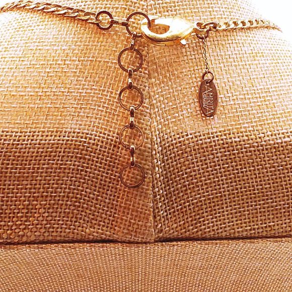 AMITRA SINGH rhinestone teal collar stmt necklace - Picture 8 of 9